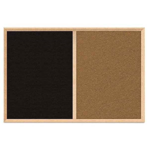 Enclosed Corkboard, 1 Door, 24"x36", 4" Fra